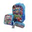Trolley Mochila Dogs Radicais Com Lancheira e Estojo Azul
